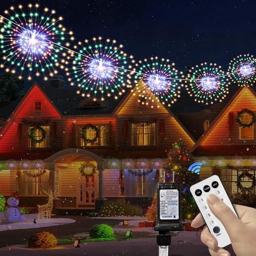 DoonDar 1000 LED Plug in Firework Lights Starburst Lights for Christmas Garden/Patio/Wedding/Party/Bedroom Outdoor or Indoor Decor，Waterproof Twinkle Light with 8 Modes(Multi Color)