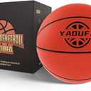 Yadufa Silent Basketball Size 7 (29.5") 600G Real Basketball Feel 2025 Material Upgrade New Indoor Foam Silent Training Ball High Bounce for Quiet Dribbling and Indoor Training, Orange