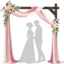 Chamvis 7.48FT Wooden Wedding Arch Frame, Wood Square Arch Backdrop Stand Wedding Arbor for Ceremony and Outdoor Lawn Decorations