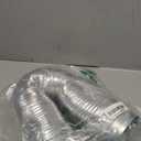 4" Inch Flexible Duct - 0.82 to 1.64 ft Length - Corrugated Aluminum Ducting Connector - Galvanized Steel End Sleeves - Washer and Dryer Exhaust Duct - Dust Collection Hose - Dryer Duct