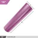 Day 1 Fitness High Density Muscle Foam Rollers - Sports Massage Rollers for Stretching, Physical Therapy, Deep Tissue, Myofascial Release - Ideal for Exercise and Pain Relief Solid Purple, 18