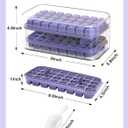 Doonly Easy Release Ice Cube Tray with Lid and Bin, 2 Pack Ice Cube Trays for Freezer, 64 Pcs Ice Trays for Whiskey Cocktail, Tea, Coffee (Purple)