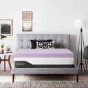 Lucid 4 Inch Lavender Memory Foam Mattress Topper, King Size Essential Oil Infusion Ultra Plush Feel, Pressure-Relieving Bed Topper Ventilated and Breathable CertiPur Certified