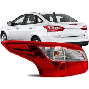 RANSOTO Tail Light Compatible with 2012 2013 2014 Ford Focus Sedan Rear Taillight with Bulb Left Driver Side Brake Lamp