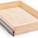 16W x 21D x 3H Soft Close Slide Out Wood Drawer Organizer for Kitchen, Finished, (Cabinet Opening>17.5 inches for Bottom Assembly, Opening= 17 inches for Side Assembly)