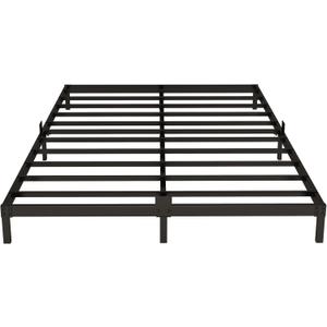 6 Inch Bed Frame Full Size Low Profile, Metal Platform Low Bed Frame, Heavy Duty Support Low Profile Bed Frame, No Box Spring Needed, Noise Free, Easy Assembly, Prevent Mattress from Sliding