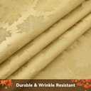 Biscaynebay Fall Round Tablecloth 60''-Gold Thanksgiving Autumn Harvest Gathering Jacquard Fabric Damask Table Cloth, Small Circle Folding Table Covers Kitchen Dinner Dining Picnic Holiday Parties