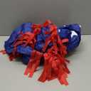 Metallic Cheerleader Cheerleading Pom Poms 6 inch 1 Pair 2 Pieces (Royal Blue/Red/White)