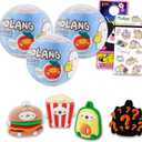Molang Blind Ball Party Favors 3 Pack  Bundle with 3 Mini Figurine Blind Balls Plus Stickers, More | Molang Mystery Figure for Kids, Teens