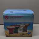 Chefcaptain Stemless Margarita Glasses/Tumblers, Set Of 4, 16 Oz, Color Rim, Lead-Free Thick Clear Glass