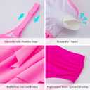 Arolina High Waisted Bikini Sets Pink Bikini Swimsuits for Women Cute Full Coverage Bathing Suits （S-24W