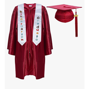 Newrara Kindergarten Graduation Cap and Gown Stole Package for Kids Size:24"