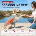 Dog Cooler Jacket for Extra Large Dogs, Dog Mesh Cooling Vest with Reflective Stripe and D Ring, Pet Cooling Jacket for Beach, Hiking, Walking, Orange-XL