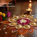 Decorative Urli Bowl Diwali Diyas Handcrafted for Floating Flowers and Tea Light Candles Home, Office and Table Decor| Beautiful Diwali Decoration Items (Diameter 12.2 Inches)