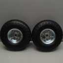 (4 Pack) AR-PRO 10" Heavy-Duty Replacement Tire and Wheel - 4.10/3.50-4" with 10" Inner Tube, 5/8" Axle Bore Hole, 2.2" Offset Hub and Double Sealed Bearings for Hand Trucks and Gorilla Cart (Silver)