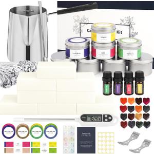 SAEUYVB Candle Making Kit, Complete Candle Making Kit for Adults, DIY Starter Soy Candle Making Supplies/Kit, DIY Arts & Crafts Kits Perfect as Home Decorations (8 pcs candle tins kit)