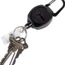 Lucky Line Key-Bak Sidekick Retractable Clip On Badge Holder (43461), Black