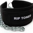 Rip Toned Dip Belt for Weight lifting, Pull Ups, Dips, Chin Ups - 36" Heavy Duty Steel Chain - Weight Belt with Chain for Weight Lifting, Powerlifting, and Strength Training (Black)