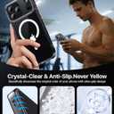 Magnetic Shockproof for iPhone 17 Pro Case,[Camera Protection][Compatible with Magsafe][Non-Slip][Mil-Grade Protection] Slim Anti-Yellowing Translucent Matte Phone Case for iPhone 17 Pro,Clear