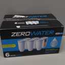ZeroWater Official Replacement Filter - 5-Stage 0 TDS Filter Replacement - System IAPMO Certified to Reduce Lead, Chromium, and PFOA/PFOS, 6-Pack