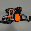 PHOEPET No Pull Dog Harnesses for Small Dogs Reflective Adjustable Front Clip Vest with Handle 2 Metal Rings 3 Buckles [Easy to Put on & Take Off] (XS, Orange)