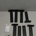 8 Pack Floating Shelf Brackets, 8 Inch Heavy Duty Industrial Shelf Bracket, Black Metal L Brackets for Shelves Support DIY(1/5 Inch Thicked)