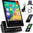 [2+64GB] 9.5 Inch Double Din Android Car Stereo with Vertical HD Touchscreen, Car Audio Receiver with Wireless Carplay Android Auto GPS WiFi Bluetooth FM/RDS Radio EQ SWC Backup Camera MIC