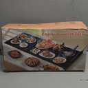 Food Warming Mat - 42" x 16" Extra Long Fast Heat Up Food Warmer with 7 Level Temp & 4 Hour Timer Function, Portable & Rollable Warming Tray Mat for Buffets Party and Home