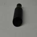 A-KARCK Exhaust Tip 2.5 Inch Inlet, 2.5" Inlet 4" Outlet 12" Long Black Coated Finish Muffler Tip For Truck Tailpipe, Stainless Steel Rolled Edge