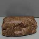 Smiry Round Picnic Tablecloth, Waterproof Elastic Fitted Table Covers for 36" - 44" Tables, Wipeable Flannel Backed Vinyl Tablecloths for Camping, Indoor, Outdoor, Brown