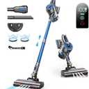 Cordless Vacuum Cleaner, 36Kpa Powerful Vacuum Cleaners for Home Up to 55min Runtime, 2 Modes, LED Display, Lightweight Stick Vacuum for Carpet Hardwood Floor Car Pet Hair (Blue)