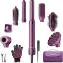 StyleVibe 8-in-1 Air Styler, Hair Dryer & Blow Dryer Brush with Travel Case - Auto Wrap Curls (L/R), Fast Drying, Thermal Round Brush for Smooth Blowouts & Frizz-Free Volume, No Heat Damage