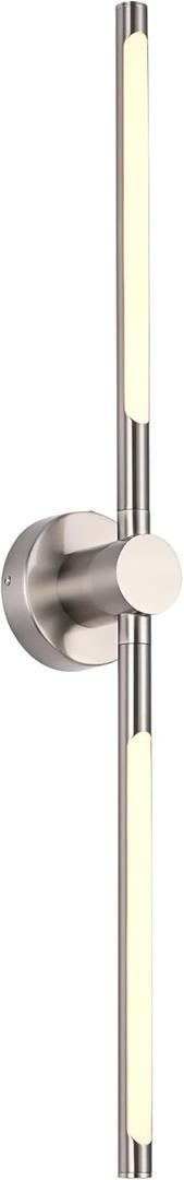 33 Inch Modern Vanity Light 20W 5CCT Dimmable LED Brushed Nickel Bathroom Light Fixture Over Mirror Contemporary Wall Sconce Indoor Wall Mount Picture Light for Dressing Table Bar