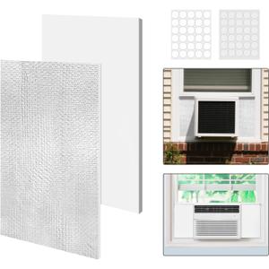 Window Air Conditioner Insulated Foam Panels, Air Conditioner Window Seal Kit, Winter Summer, Foam Block Prevent Cold/hot Air Leakage.