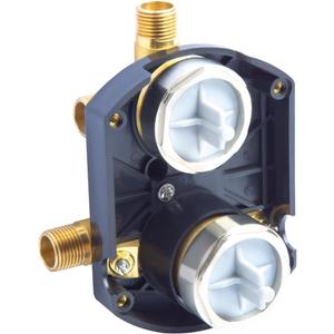 R22000-WS Universal Rough-In Shower Valve with Diverter – 3-Way/6-Way Settings, Screwdriver Stops Included – Solid Brass Rough Valve Compatible with Major Brands Custom Trim Kits