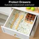 Cooyes Shelf Liners for Kitchen Cabinets Refrigerator Liners Waterproof & Oil-Proof Kitchen Cupboard Liner Drawer Mats EVA Material Non Adhesive Fridge Liner for Shelves（23.6" W x 360" L）