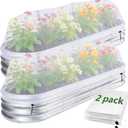 2 Pack Garden Netting for Raised Beds, 6.2x3.3x1.6 Ft Raised Bed Plant Covers for Garden Protection, Fine Mesh Bird Netting Pest Barrier Screen with Drawstring for Protecting Vegetables Fruits Crops