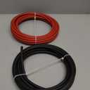 Bateria Power 10Feet 10AWG (6mm) Solar Panel Cable with Female and Male Connectors, PV Extension Wire for RV, Photovoltaic System (1 Pair Black and Red)