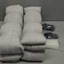 MIULEE Pinch Pleated Thick Linen Curtains 96 Inch 4 Panels Set Back Tab Memory Trained Pinch Pleat Semi Sheer Light Filtering Privacy Curtain Let Light in Window Drapes for Living Room Bedroom Natural