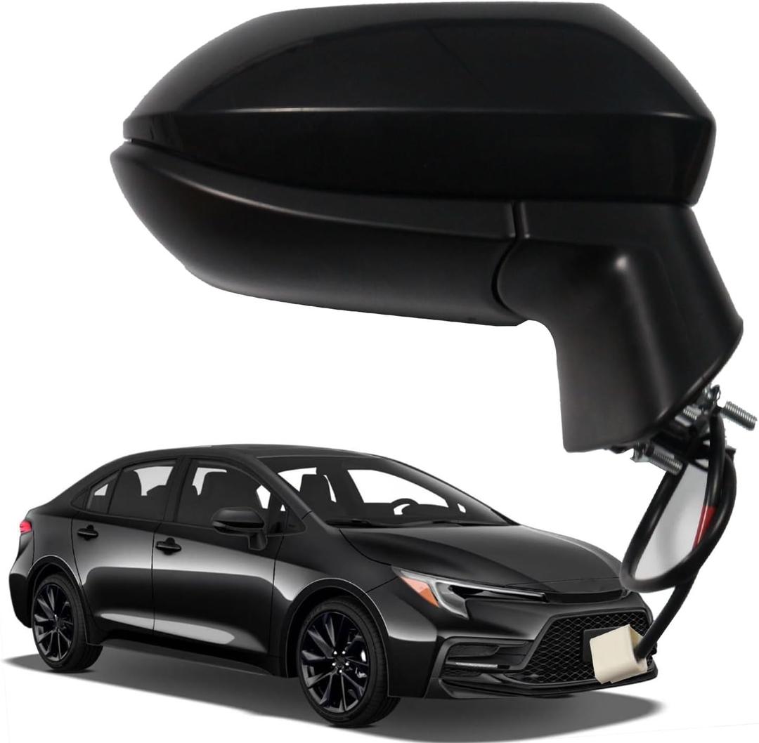 Marretoo for Toyota Corolla Sedan Side Mirror Passenger Side RH Assembly 2020 2021 2022 2023 2024 | Power | Heated | Replacement TO1320391 8794012F80, 8794002916 for Toyota COROLLA Accessories