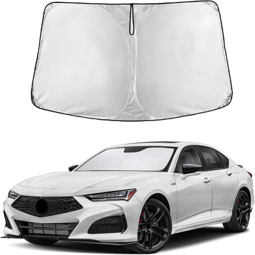 EcoNour Windshield Sunshade Compatible for Acura TLX 2021-2024 2025 2026, Sun Visor for Front Windshield & Window Sun Shade Cover, UV Heat Blocker & Protector, Car Accessories