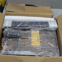 Kitstorack TV Tray Table, Adjustable Height & Flip-Top & Rounded Metal Corners, Snack Table for Couch, Sofa, Bed, Chair, Living Room, C Shaped End Side Table for Eating, Dinner or Laptop, Small Spaces (Brown)