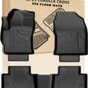 AOMSAZTO All Weather Floor Mats Compatible with 2022-2025 Toyota Corolla Cross FWD, Heavy Duty TPE All Weather Car Floor Mats, Anti Skid Car Mats,1st & 2nd Row Rubber Floor Liners(Not for Corolla)