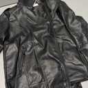 LJYH Children Collar Motorcycle Faux Leather Coats Kids Bomber PU Soft Leather Jackets Black 9/10yrs