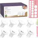 Nuliie 8PCS Flange Sizing Kit 14/16/18/20mm for 24mm Flange/Shield of Most Pumps, Silicone Flanges Insert for Momcozy/Spectra Electric Breast Pump, Pumping Essential Kit for Moms