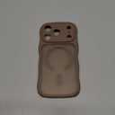 for iPhone 17 Pro Case for Women Girls, Compatible with MagSafe, Camera Control, Full Camera Protection, Cute Wave Magnetic Phone Case for iPhone 17 Pro, Brown