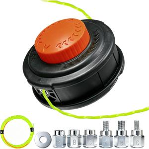Universal Weed Eater Head, Speed Feed Trimmer Head String Trimmer Head Weed Wacker Head Replacement for Echo, Ego, Dewalt, Stihl, Husqvarna Trimmer Weed Eater, with 14FT/0.095 Trimmer Line