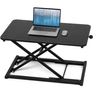 Height Adjustable Standing Desk Converter,Keyboard Riser for Stand Up Desk Riser,Computer Keyboard Stand for Desktop,Computer Workstations Home Office Portable Table Black Size 23.6 Inch