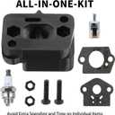 13001744331 Intake Manifold Insulator Block with Screw and Nut Compatile with Echo SRM225 SRM225i GT225 GT225i Models Maintain Kit w Spark Plug Fuel Filter Gaskets