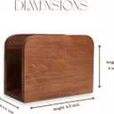 Wooden Napkin Holder for Table Acacia Wood Standing Paper Napkin Dispenser Holders for kitchen Dining Table Home Decor (5.5D x 2.5W x 4H Inches)